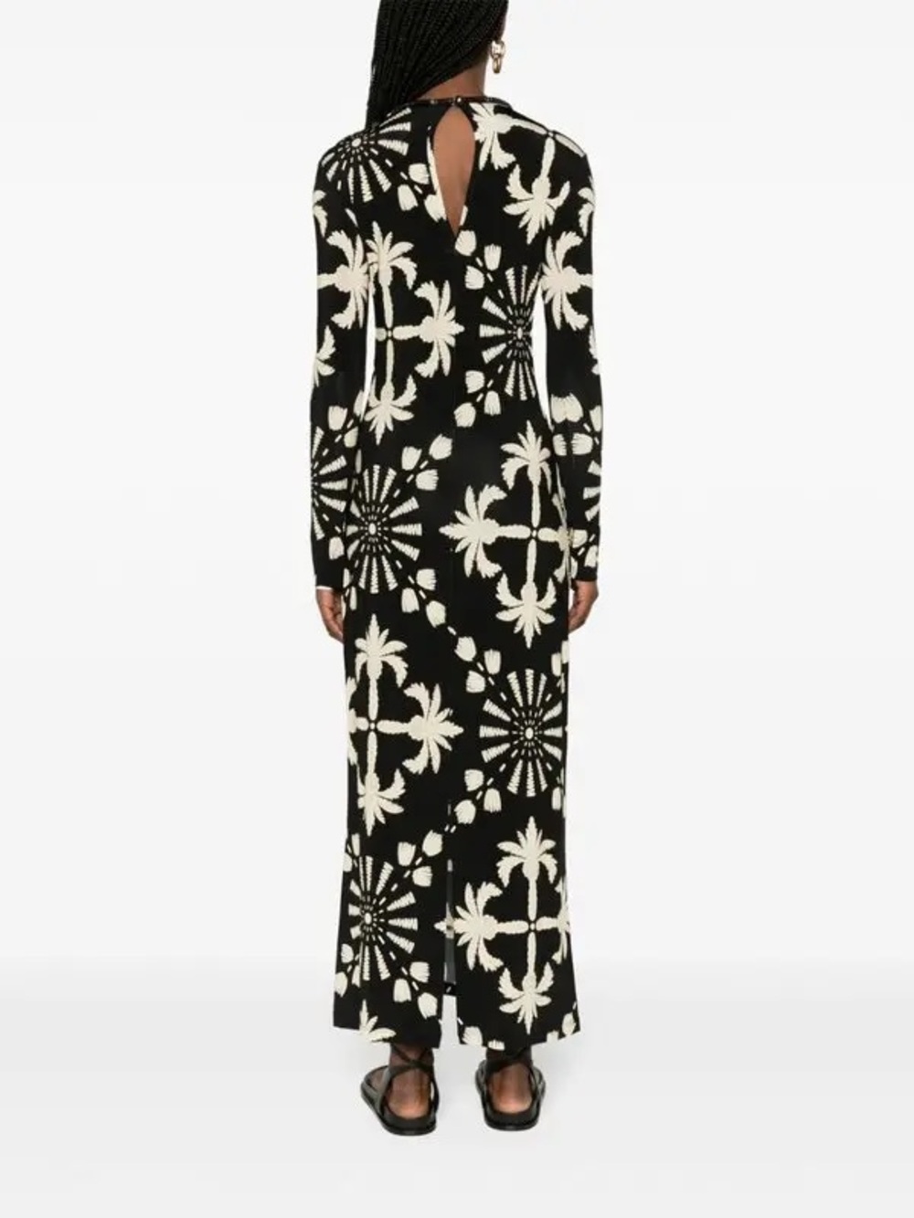Johanna Ortiz | NWT Garden Warrior Ankle Dress Florals Black/Nude 4 - Picture 3 of 15